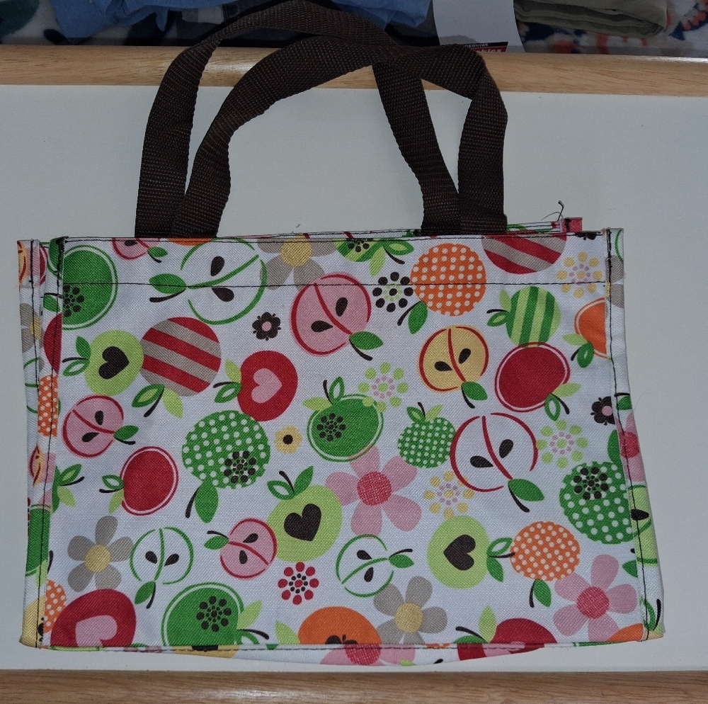 Thirty-One Flower & Fruit Print Tote Bag